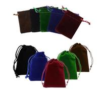 LMOGWL 20-Piece Colorful Soft Velvet Jewelry Bags with Drawstring, Reusable, Suitable for Wedding, Valentine's Day, Holiday Party - 7x9cm (5 Colors)