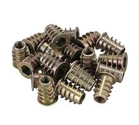 Lmohuytf 20 Pieces M6x 15mm Hexagon Socket Screw Thread Insert nut for Wood