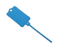 lmoikesz 100pcs Large Label Tie Mark Flexible and Reliable Tagging Solution Reusable Blank Plastic Tags Plastic Ties Key Tags, Blue