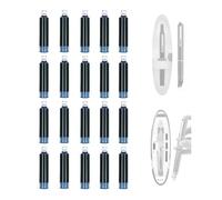 lmoikesz 20pcs DS-1784 Ink Cartridges for Retractable Fountain Pen, Refillable Smooth and Easy to Replace Quick-Dry Fountain Pen Refills, Compatible with DS-7158/ DS-784 Pen, Erasable Ink Blue