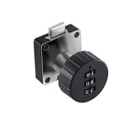 lmoikesz 3 Digit Security Cam Lock Cabinet Wardrobe File Locking Stylish Combination for Modern Furniture Opening Hole Diameter 19mm. Pointed Small Tool to Insert Into Hole, Black, Round 39x39mm