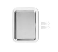 lmoikesz 3pcs/Set Aluminum Alloy Ice Cream Maker Machine Pan Easy to for Homemade Delights Ice Cream Roller Soft Serve Freezer Yogurt Maker Household Roller Pan with 2 Spades, White, 22.5x17.5cm