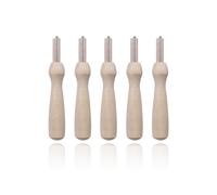 lmoikesz 5pcs Felting Needle Wool Needle Wooden Handle Holder with Felting Needles Felt Hand Tool DIY Craft Sewing Handmade Felting Starter Supplies for Beginners