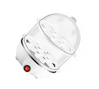lmoikesz 7-Eggs Boiler Multifunction Electric Egg Cooker Portable Automatic Mini Steamer Auto-Off Cooking Tools Kitchen Utensil for (White, Double Layer)