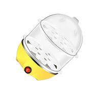lmoikesz 7-Eggs Boiler Multifunction Electric Egg Cooker Portable Automatic Mini Steamer Auto-Off Cooking Tools Kitchen Utensil for (Yellow, Double Layer)