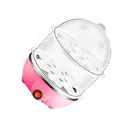 lmoikesz 7-Eggs Boiler Multifunction Electric Egg Cooker Portable Automatic Mini Steamer Auto-Off Cooking Tools Kitchen Utensil for (Pink, Double Layer)