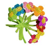lmoikesz 8pcs Soft and Comfortable Plush Flower Bendable Stems Curtain Buckle Artificial Plush Sun Flower Curtain Buckles