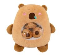 lmoikesz Adorable Capybara Plush Animal Throw Cushion Is Comfortable And Fun Offers Multifunctional Pocket For Snacks Snuggling Plush Animal Doll Cute Stuffed Cosplay, brown, 30cm