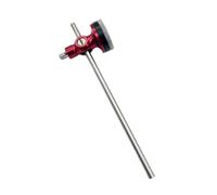 lmoikesz Aluminum Alloy Drum Set Accessory Single Pedal Hammer Drum Hammer Head Suited For Jazz Drumming Excellence Professional Percussion Instrument Accessory Part, red, Length 19cm