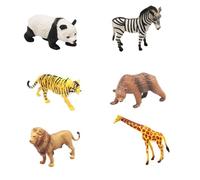 lmoikesz Animals Figures Creatures Figurines Set Includes Realistic Lion Panda Zebra Giraffe Tiger And Bear Collectors And Gift Giving African Animal Playset Miniature Jungle Animal