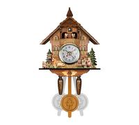 lmoikesz Antique Wall Clock With Swing Alarm Timeless Classic Traditional Black Forest Chalet Clock Wood Cuckoo Clock, CM010