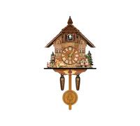 lmoikesz Antique Wall Clock With Swing Alarm Timeless Classic Traditional Black Forest Chalet Clock Wood Cuckoo Clock, CL010