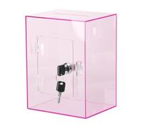 lmoikesz Appealing Acrylic Money Box Transparent Craftsmanship Smart Saving Option For Kids Girls Boys Encouraging Savings Saving Money Boxes Bedroom Living Room Decoration, pink, 20x15x12cm
