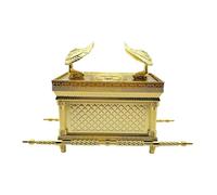 lmoikesz Ark Of Covenant Model Statue Decor Gold Festival Mini Crafts Islam Decorative Craft Home Decoration Blessing Gifts Metal Craftwork Small Home Decoration Ornament, Gold, 16x6.5x10.5cm