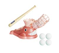 lmoikesz Baseball Launcher Baseball Stick Toy Teeball Set Includes Everything Needed For Fun Outdoor Play Semi Automatic Set Comes Complete With 1 Stick, Pink, 6 Baseballs