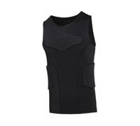 lmoikesz Baseball Softball Rugby Mens Chest Protector Durable And Comfortable Vest Designed To Players In High Impact Sports Mens Padded Vest Protector For Sports Basketball, Black, M