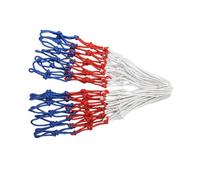 lmoikesz Basketball Net Replacement Indoor Outdoor With Braided Rope Standard Nets Lightweight For All Players Braided Rope Basketball Rim Mesh Indoor Outdoor , White of Red Blue , 48cm