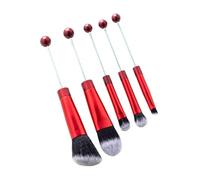 lmoikesz Beadable Makeup Brushes Set Professional Tools Makeup Lovers Easy To For Creating Beautiful Looks Can Be Gift For Mother Beadable Brushes Set Professional Travel, Red, 15.1cm