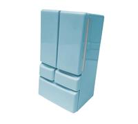 lmoikesz Beautiful Dollhouse Mini Fridge 1/12 Scale Complement To Any Dollhouse Kitchen Setup Refrigerator Mini Fridge Model 2 Door Scenes Decoration Accessories, blue