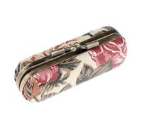 lmoikesz Beautiful Lip Gloss Case with Mirror Designed with PU Leather Outside and Retro Peony Flower Symbolizing Wealth Lip Gloss Case Mirror for Purse Lipstick