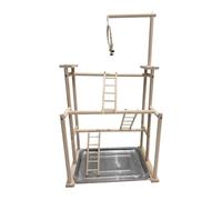 lmoikesz Bird Playground Wood Parrot Playstand Chewing Toy Engaging Nature For Conures And Lovebirds At Home Ensuring Secure Play Environment For Birds Parrot Playstand Comes Ladder And Stand