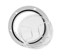 lmoikesz Boat Yacht Hatch Inspection Cover Featuring Mounting Screws Marine Accessories With Easy Open Ergonomic Principle Marine Deck Plate Waterproof Seal Rubber O Rings, Clear white, 6 inch