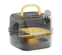 lmoikesz Breathable Double Layer Hamster Cage With Transparent Lid Spacious Versatile Portable Habitat Openable Top Easy To Clean Portable Large Hamster Habitat Spacious Versatile, yellow