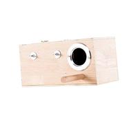 lmoikesz Budgie Conures Small Birds Perch Nesting House Easy To Clean Sturdy Wooden Indoor Or Outdoor Easy To CleanTop Opening For Cleaning And Removal Of Bedding Materials, Wood, Left Hang