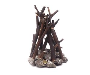 lmoikesz Campfire Night with LED Branch Stone Lights Retro Style Lamp 3D Three Charging Flame Light Ideal and Indoor Use, Small Size