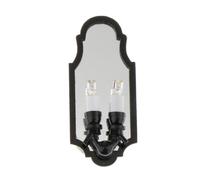 lmoikesz Captivating Miniature Mirror Wall Light Accent For Dollhouse Rooms And Creating Unique Decorative Spaces 1/12 Miniature Mirror Wall Lamp Light Black