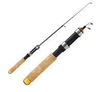 lmoikesz Carbon Fiber Telescopic Ice Fishing Rod Hard Action Compact | Simple No Fuss Open And Right Away 60cm Collapsible Length Portable For Ice Hole Fishing