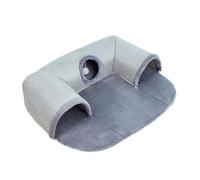 lmoikesz Cat Tunnel Bed With Soft Plush Two In One Cat Tunnel Tubes For Indoor Cats And Kittens Bed With Playing Ball For Indoor Cats Detachable Play House Toy Small Animals Kitten Kitty, S