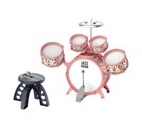lmoikesz Child Drum Educational Toy Set Encouraging Creativity Musical Exploration While Supporting Developmental Skills Kids Jazz Drum Set Percussion Music Instrument , pink , 54x16x39cm