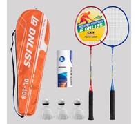lmoikesz Children Badminton Rackets Designed For Fun Outdoor Games Bonding Time Important Skills Development Engaging Activities All Around Lightest Playing, Red and Blue, 3xShuttlecock 1xBag