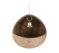 lmoikesz Coconut Shell Bird Nest Features Compact Size Nesting Hideout For Parrots And Small Animals Coconut Bird Nest Hut Is Made Natural Shells Shell Birds Fiber, No shred, 13x13cm
