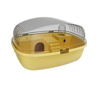 lmoikesz Comfortable Rodent Cage Offering Open Skylight And Spacious Layout Ensures Good Pleasing Environment For Small Animals Large Hamster Cage Habitat Acrylic Portable, yellow, 35.5x27.5x20cm