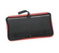 lmoikesz Compact Bit Storage Bag with Durable Zipper Closure Tool Organizer for Electricians Handymen and Plumbers On Go Bit Carrier Professional Driver Case Premium, Black, 22.5x17.2x3cm