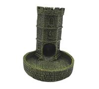 lmoikesz Compact Dice Tray Storage Accessory Guarantees Fairness And Randomness Making Exceptional Gift For Gamers Resin Wall Carving Dice Rolling Tray Randomizing, Yellow Green, 11x9.5x12cm