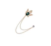 lmoikesz Crown Wing Brooch For Men Showcasing Chic Elegance Accessorizing Any Outfit With Unique Chains And Fashionable Shirt Tie Hat Scarf Dress Coat Brooch Fashion, Gold and Green, 3.5x3.2cm