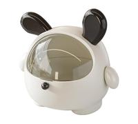 lmoikesz Desk Mini Waste Bin Resistance Face Value is Justice Kleiner Mülleimer Mit Deckel.katzenklo Mülleimer Tischabfalleimer, White,Individually Bagged, Black + White