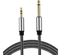 lmoikesz Durable Mono To Stereo Adapter Cable Excellent Audio Transmission Home Studios Or Live Performances At Any Venue TS Male To TRS Male Cable Audio Conversion