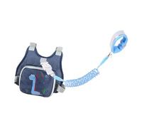 lmoikesz Durable Toddler Leash with Anti Lost Wrist Link Reflective Elements Security and Visibility During Anytime Moments Safe Leash Child Walking Strap Security, Dark Blue, 22.5x23.5cm