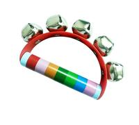 lmoikesz Educational Tambourine Drum Toy Beautiful Hand Drum With Metal Bells Smooth Musical Fun For Toddlers Child Establishes Connection Between Tone And Instrument While Playing.