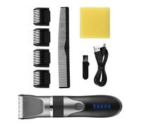lmoikesz Electric Hair Clippers 0.8-2.0mm Adjustable Barber Men Trimmers Washable Low Noise Shaver with Limit Hairbrushes, Gray
