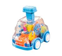 lmoikesz Engaging Music Mechanical Gear Toy Transparent Pull Back Inspiring Kids Imagination And Understanding Mechanisms Transparent Gear Educational Learning Helicopte , Blue , 10x7x10cm