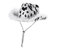 lmoikesz Fashionable Unisex Black And White Cowboy Hat Gift Or Accessory For New Cowboy Or Party For Cowgirl/Sure To Show Off Unique Style And Personality