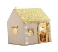 lmoikesz Foldable Kids Play Tent Indoor Outdoor Sturdy Frame Creative Space For Role Pretend Play Gift For Boys Girls Role Pretend Game Camping Outside Portable, Yellow, 120x105x128cm