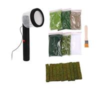 lmoikesz Garden Landscape Decor Building Supplies Include Flocking Machine Designed With 1 Grass Applicator 6 Static Grasses And Brush For Layout Modeling Hobby Craft DIY Project Accessories Kits