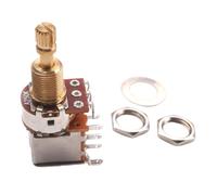 lmoikesz Guitar Potentiometer Split Shaft Pots Audio Tone Control Switch Volume Control Fit Upgrade Existing Guitars Electric Guitar Volume Tone Switch Nuts, Golden A250K, 50x24x17mm