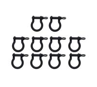 lmoikesz Horseshoe Buckles Craft Accessories Durable D Rings Key Bags Convenient Mounting Solutions Handmade Arts Crafts Wallet Purse Car Craft Clasp Backpacks, black, 25x18mm